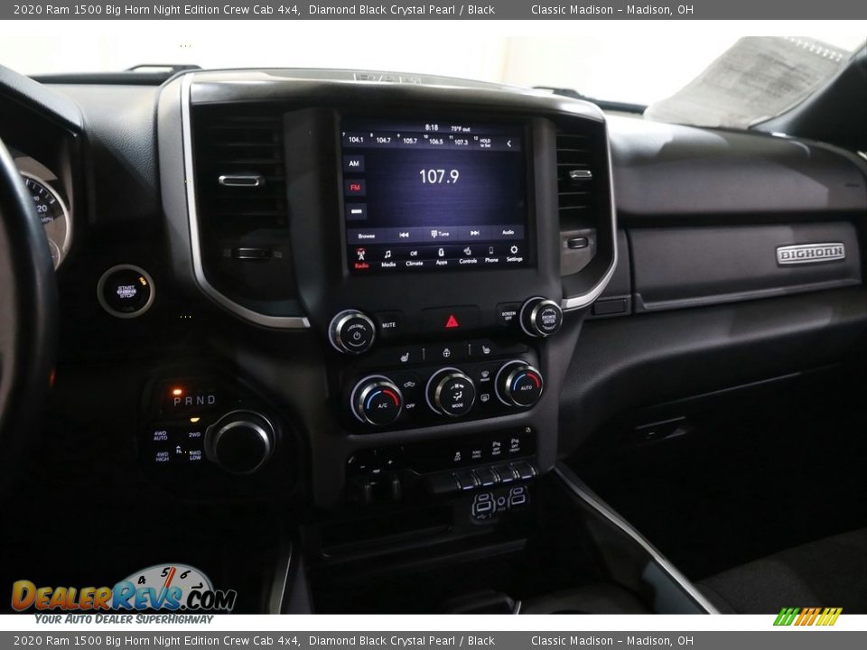 2020 Ram 1500 Big Horn Night Edition Crew Cab 4x4 Diamond Black Crystal Pearl / Black Photo #9