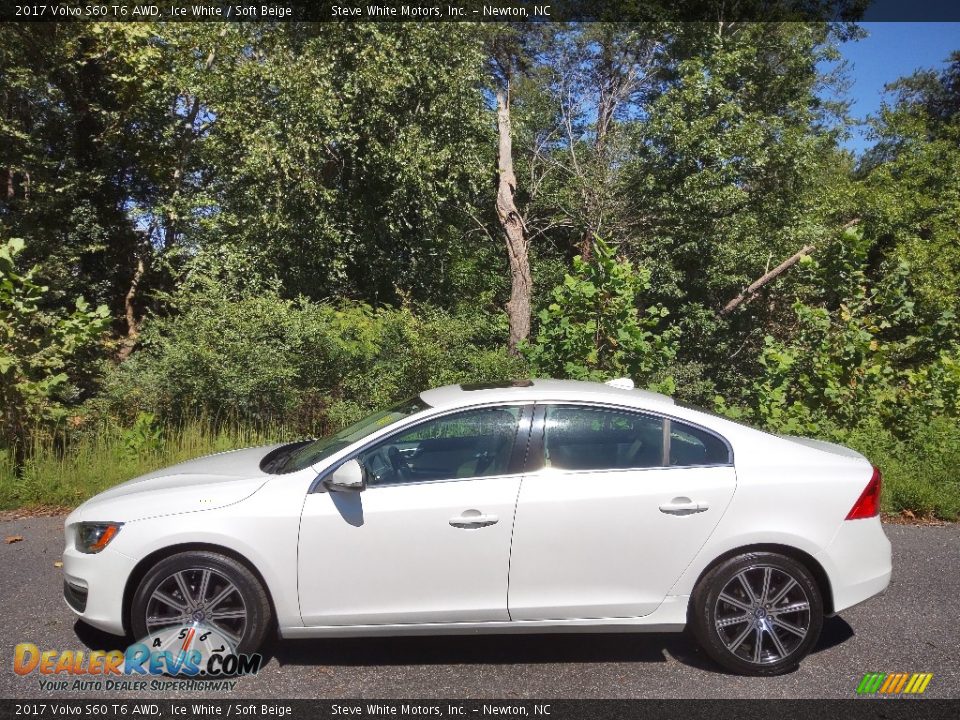 2017 Volvo S60 T6 AWD Ice White / Soft Beige Photo #1