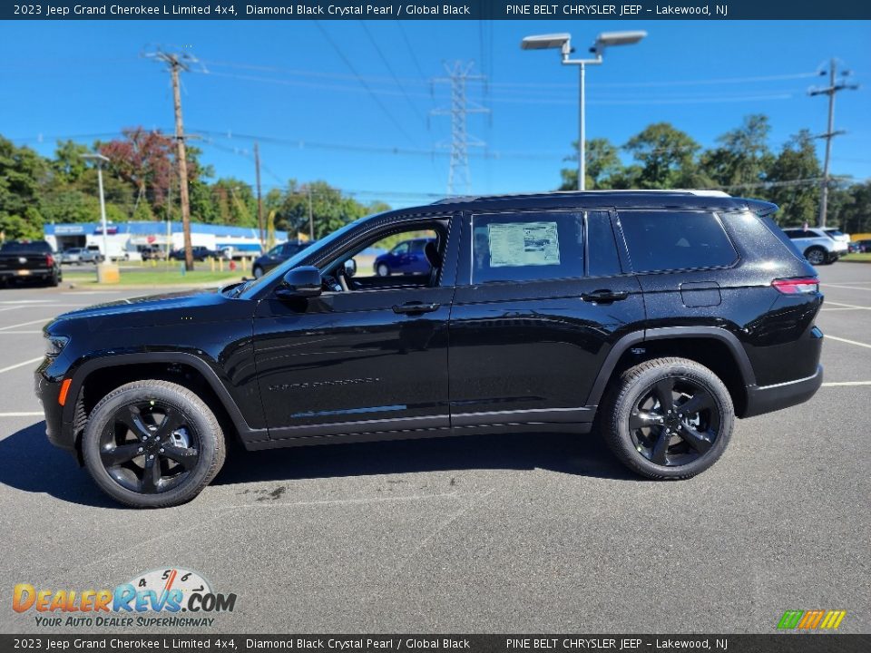 2023 Jeep Grand Cherokee L Limited 4x4 Diamond Black Crystal Pearl / Global Black Photo #3