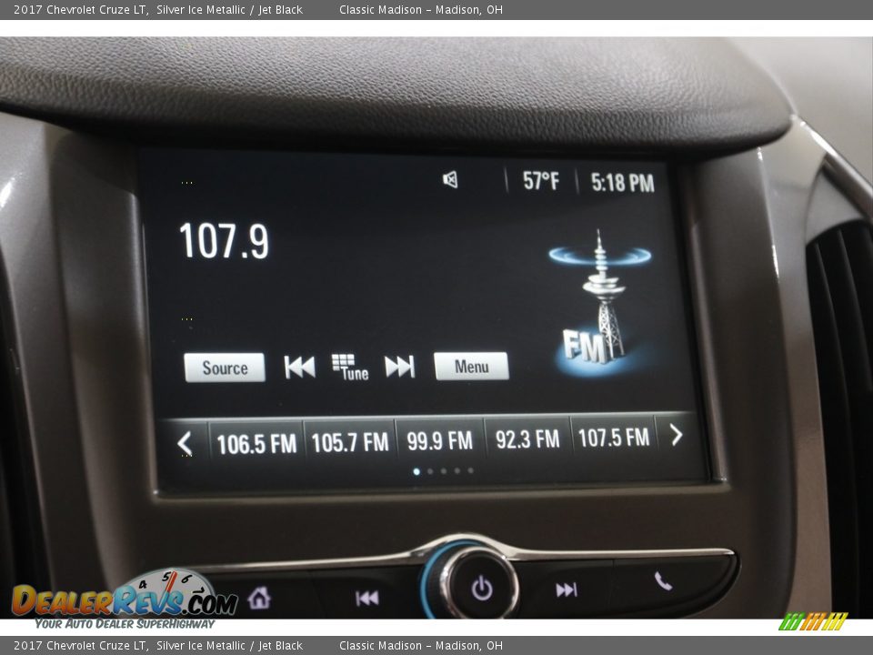 2017 Chevrolet Cruze LT Silver Ice Metallic / Jet Black Photo #10