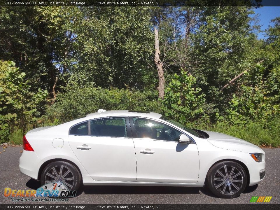 2017 Volvo S60 T6 AWD Ice White / Soft Beige Photo #6