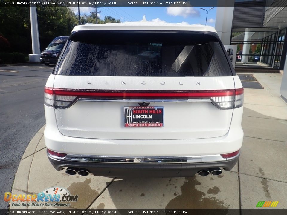 2020 Lincoln Aviator Reserve AWD Pristine White / Ebony Roast Photo #4