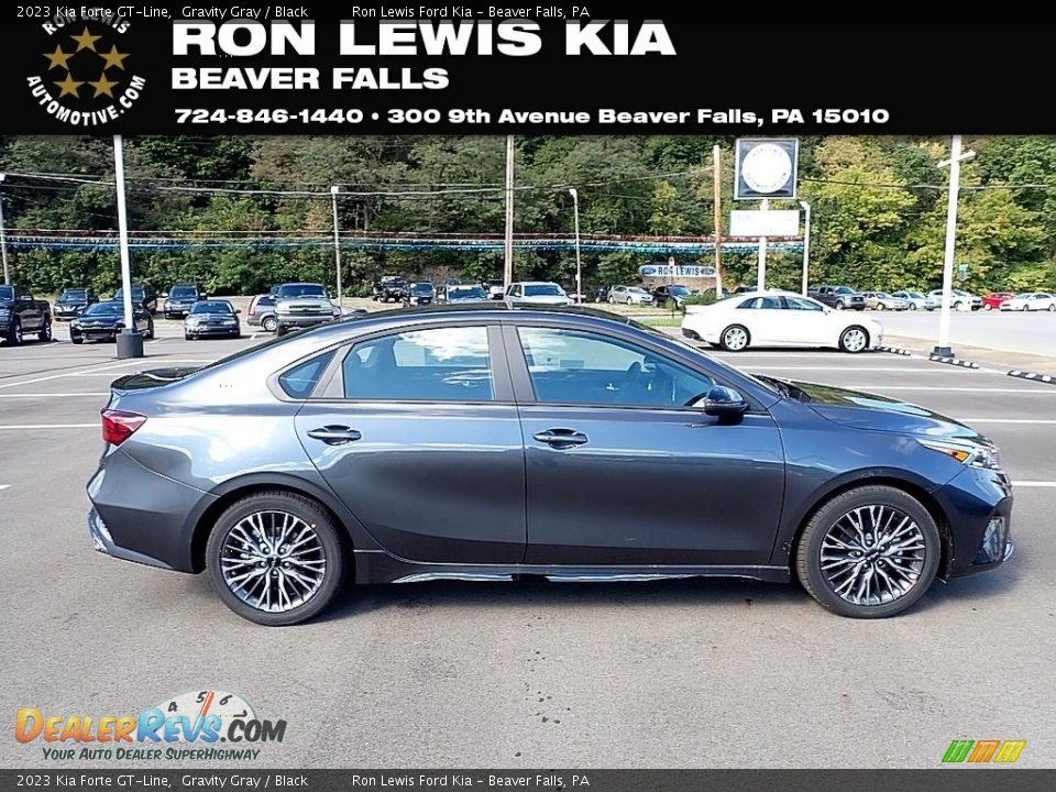 2023 Kia Forte GT-Line Gravity Gray / Black Photo #1