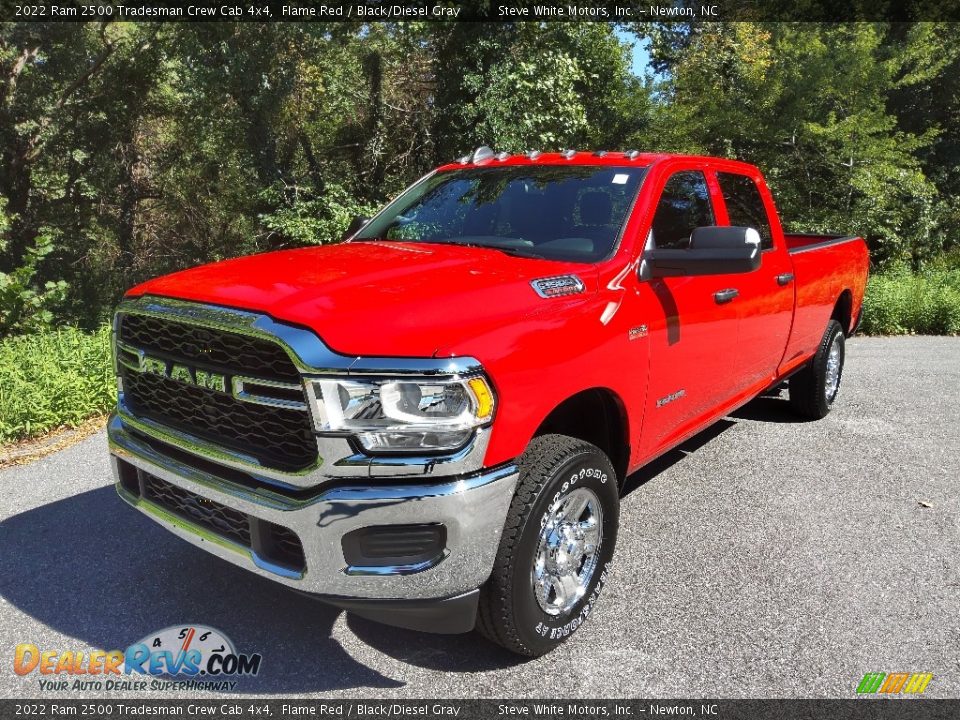 2022 Ram 2500 Tradesman Crew Cab 4x4 Flame Red / Black/Diesel Gray Photo #2