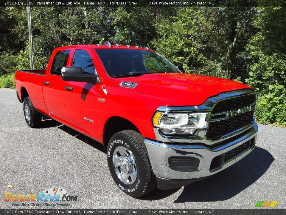 2022 Ram 2500 Tradesman Crew Cab 4x4 Flame Red / Black/Diesel Gray Photo #4