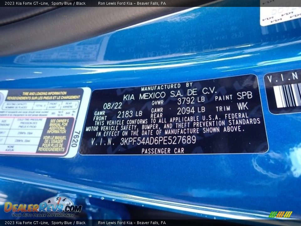 2023 Kia Forte GT-Line Sporty Blue / Black Photo #20
