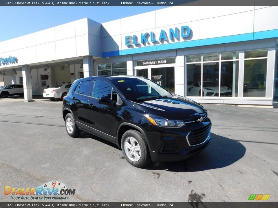 2022 Chevrolet Trax LS AWD Mosaic Black Metallic / Jet Black Photo #1