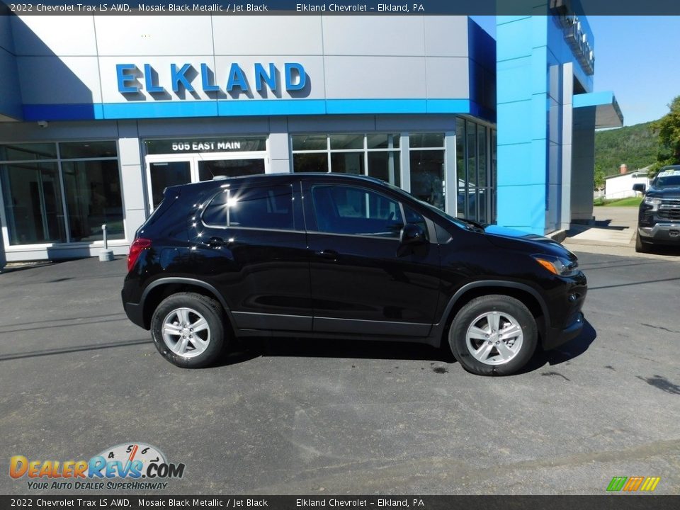 2022 Chevrolet Trax LS AWD Mosaic Black Metallic / Jet Black Photo #2