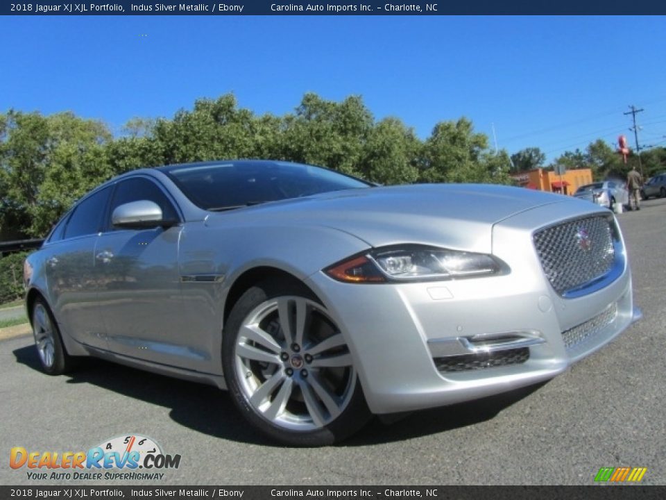 2018 Jaguar XJ XJL Portfolio Indus Silver Metallic / Ebony Photo #1