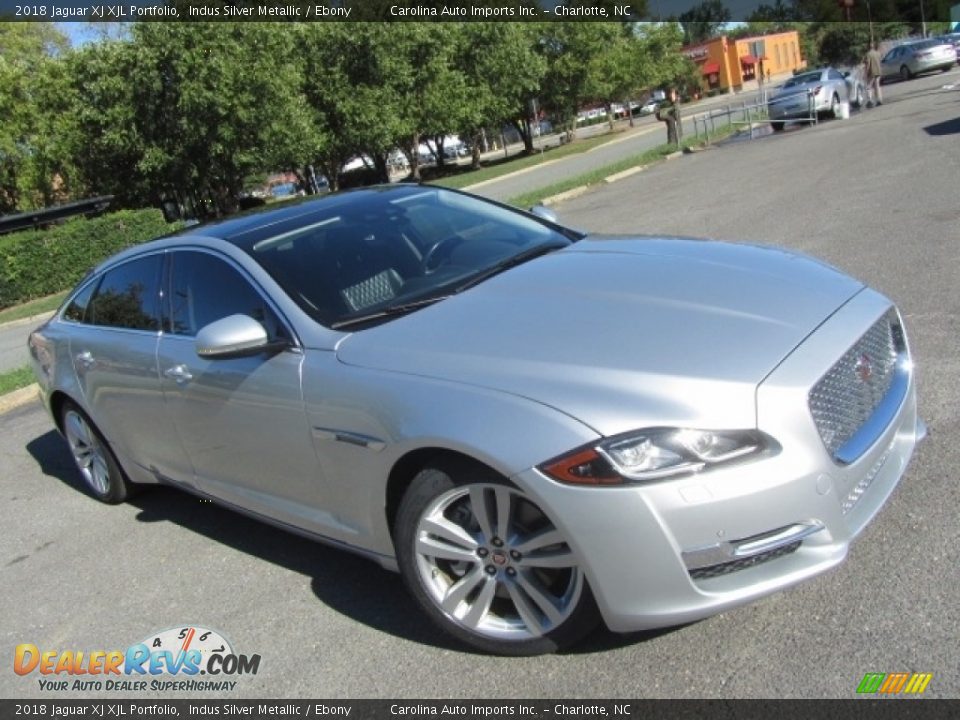 2018 Jaguar XJ XJL Portfolio Indus Silver Metallic / Ebony Photo #3