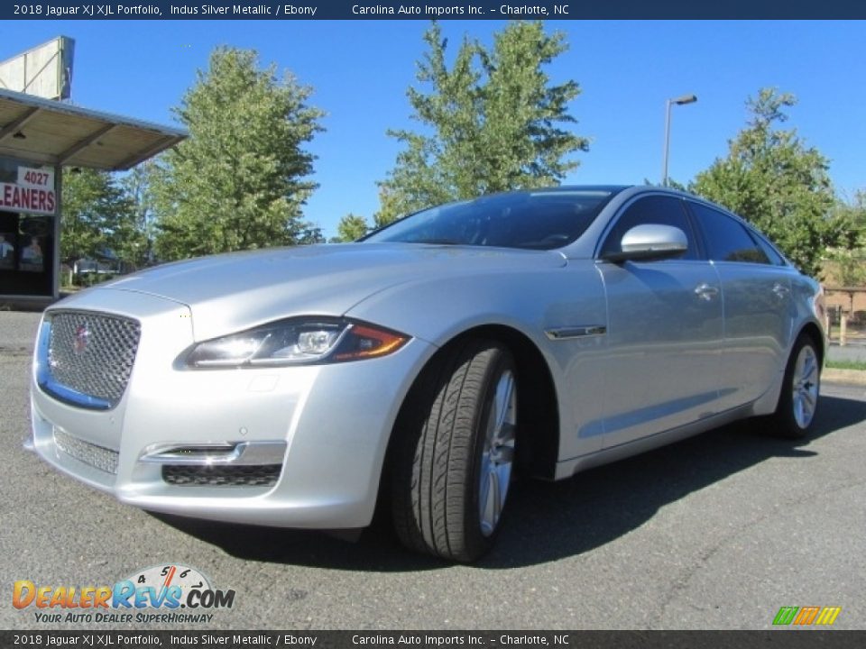 2018 Jaguar XJ XJL Portfolio Indus Silver Metallic / Ebony Photo #6