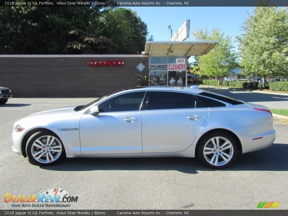 2018 Jaguar XJ XJL Portfolio Indus Silver Metallic / Ebony Photo #7