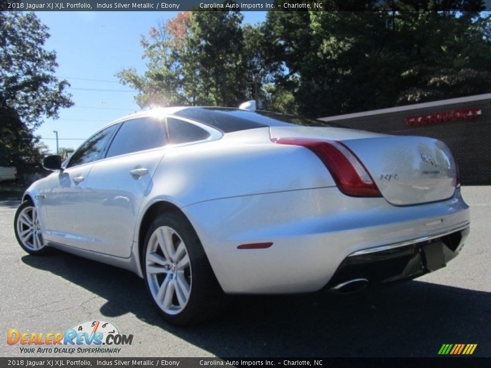 2018 Jaguar XJ XJL Portfolio Indus Silver Metallic / Ebony Photo #8