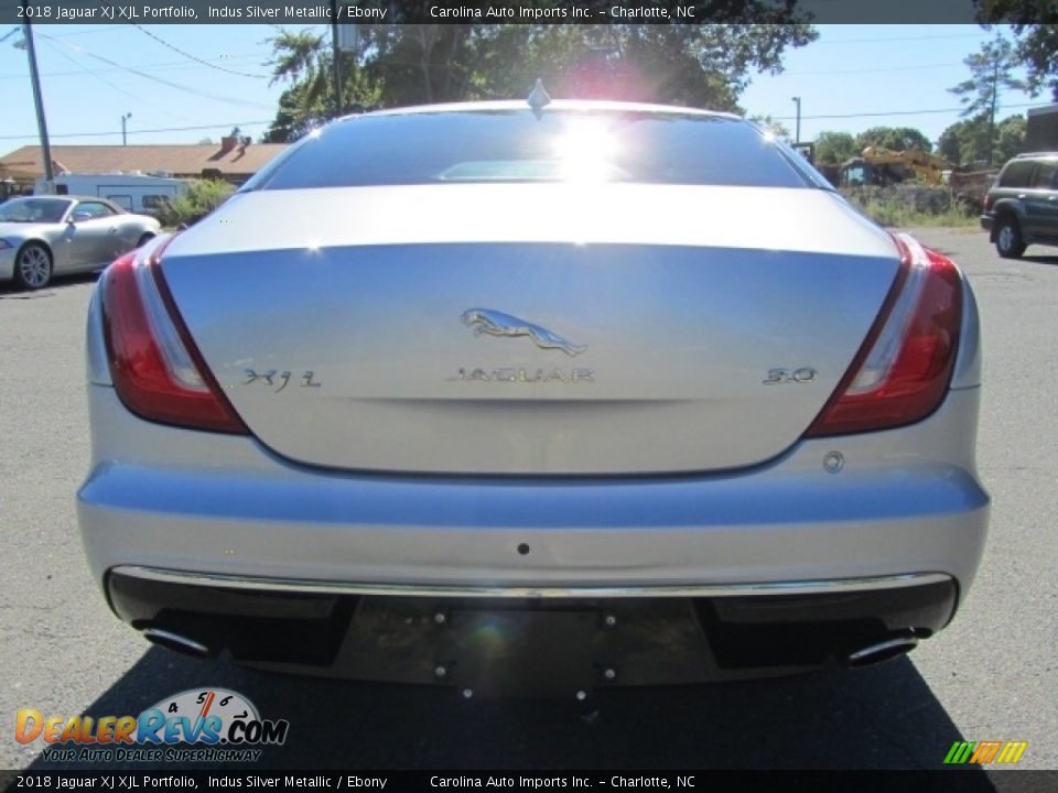 2018 Jaguar XJ XJL Portfolio Indus Silver Metallic / Ebony Photo #9