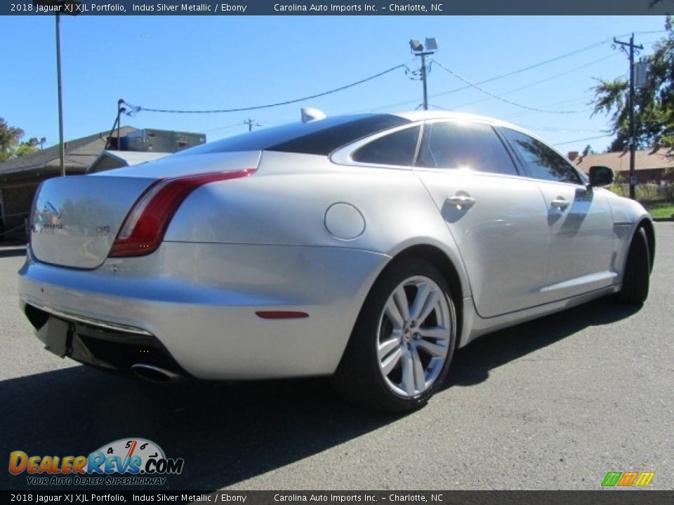 2018 Jaguar XJ XJL Portfolio Indus Silver Metallic / Ebony Photo #10