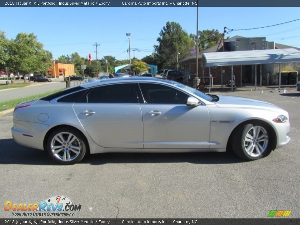 2018 Jaguar XJ XJL Portfolio Indus Silver Metallic / Ebony Photo #11