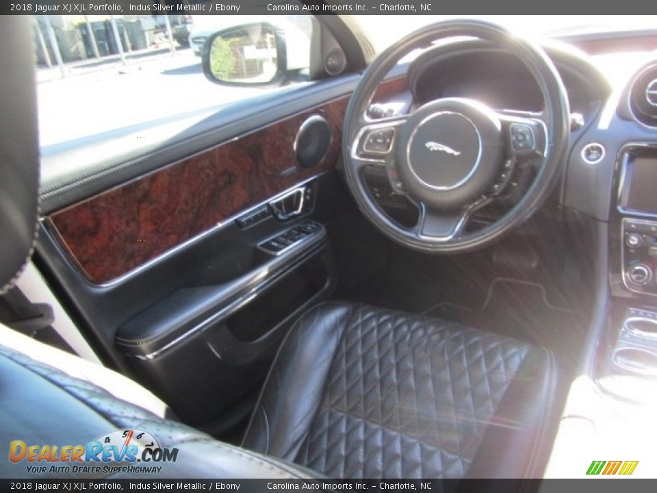 2018 Jaguar XJ XJL Portfolio Indus Silver Metallic / Ebony Photo #12