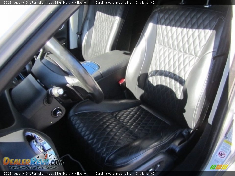2018 Jaguar XJ XJL Portfolio Indus Silver Metallic / Ebony Photo #19
