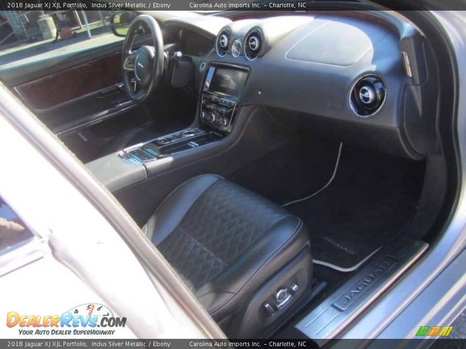2018 Jaguar XJ XJL Portfolio Indus Silver Metallic / Ebony Photo #22