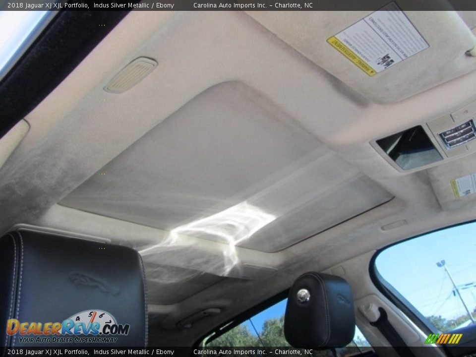 2018 Jaguar XJ XJL Portfolio Indus Silver Metallic / Ebony Photo #23