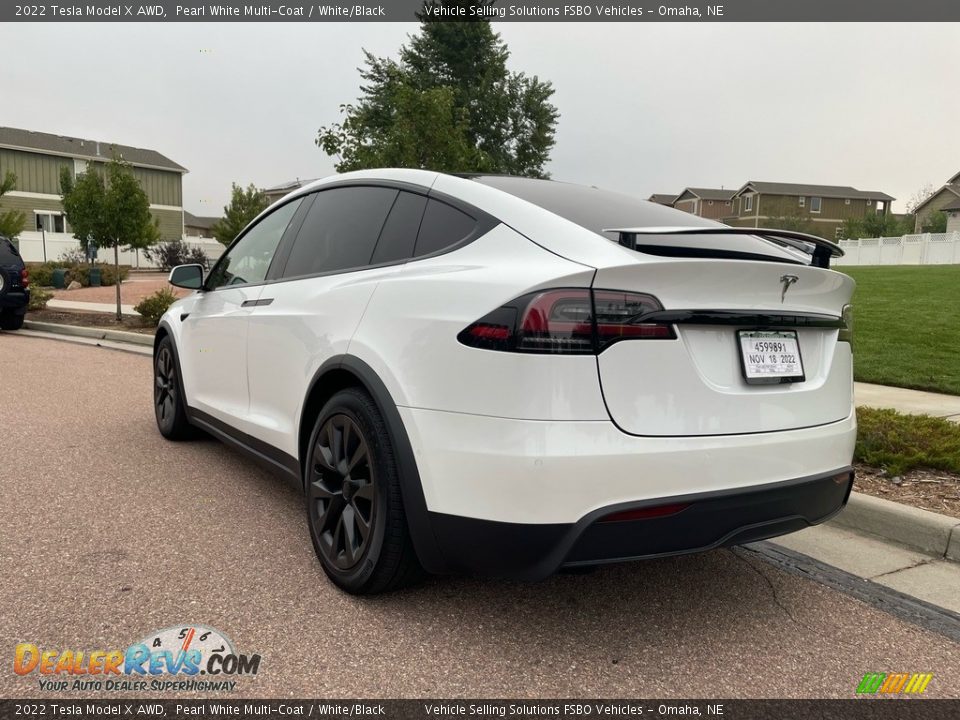 2022 Tesla Model X AWD Pearl White Multi-Coat / White/Black Photo #20