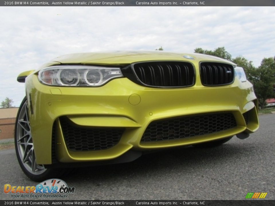 2016 BMW M4 Convertible Austin Yellow Metallic / Sakhir Orange/Black Photo #2