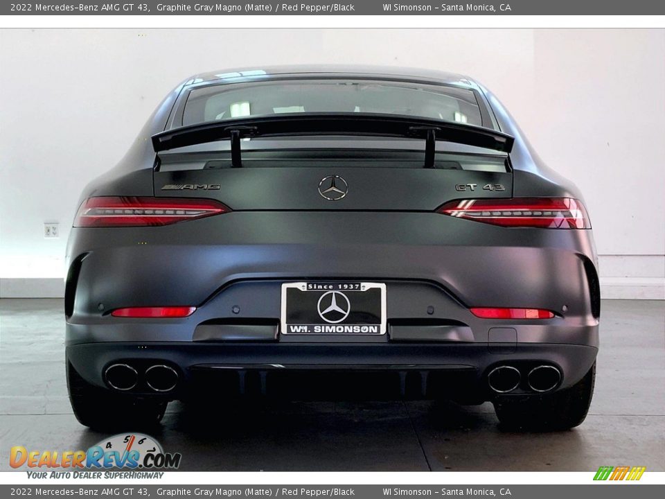 2022 Mercedes-Benz AMG GT 43 Graphite Gray Magno (Matte) / Red Pepper/Black Photo #3