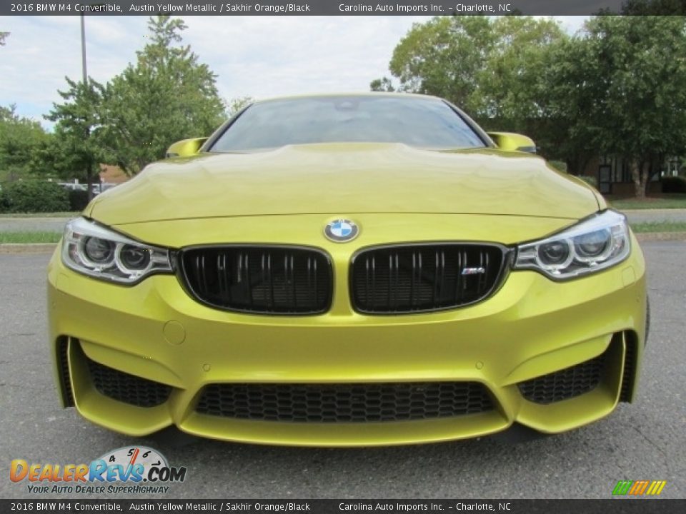 2016 BMW M4 Convertible Austin Yellow Metallic / Sakhir Orange/Black Photo #4