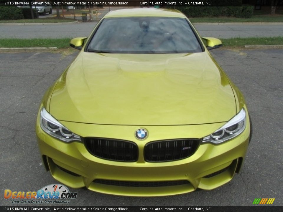 2016 BMW M4 Convertible Austin Yellow Metallic / Sakhir Orange/Black Photo #5