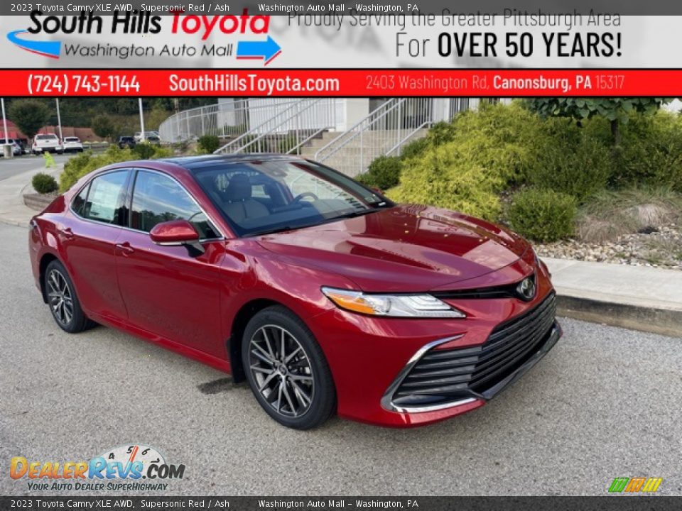 2023 Toyota Camry XLE AWD Supersonic Red / Ash Photo #1