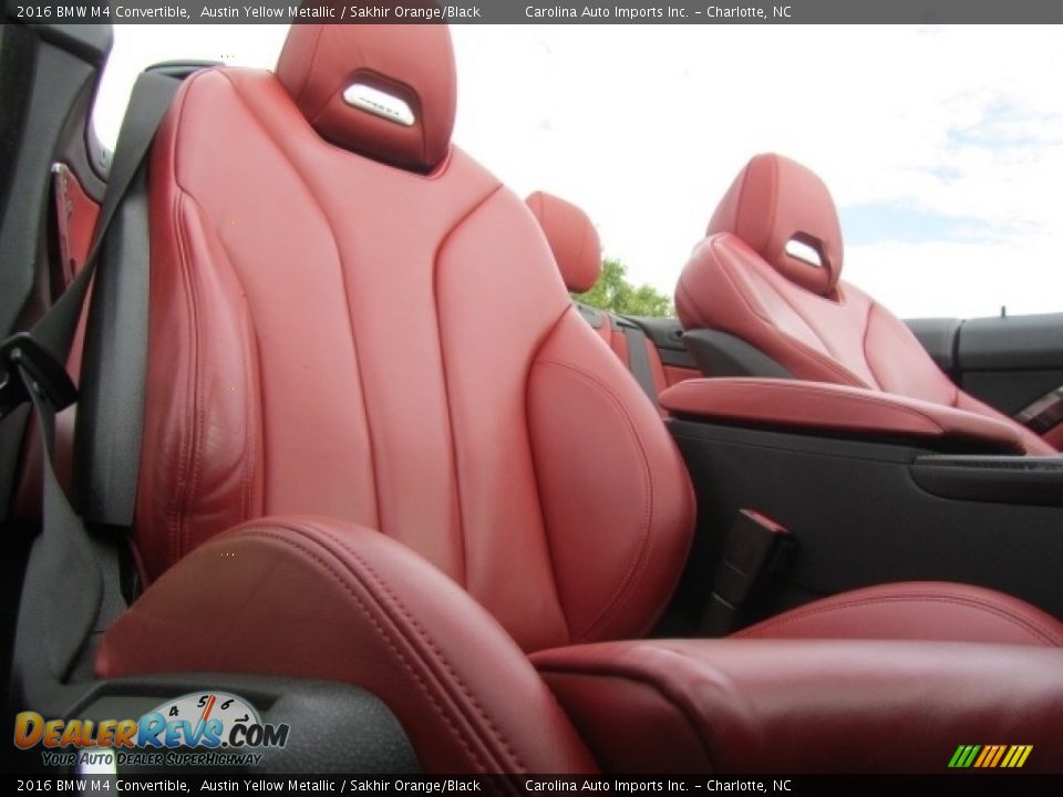 2016 BMW M4 Convertible Austin Yellow Metallic / Sakhir Orange/Black Photo #24