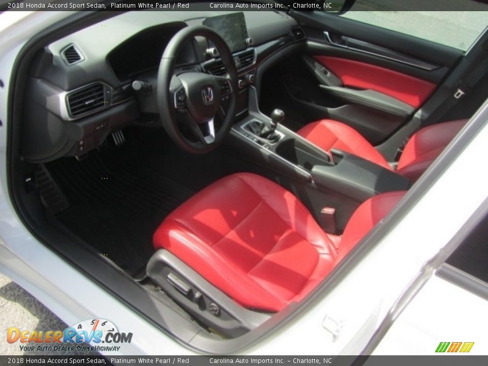 Red Interior - 2018 Honda Accord Sport Sedan Photo #17