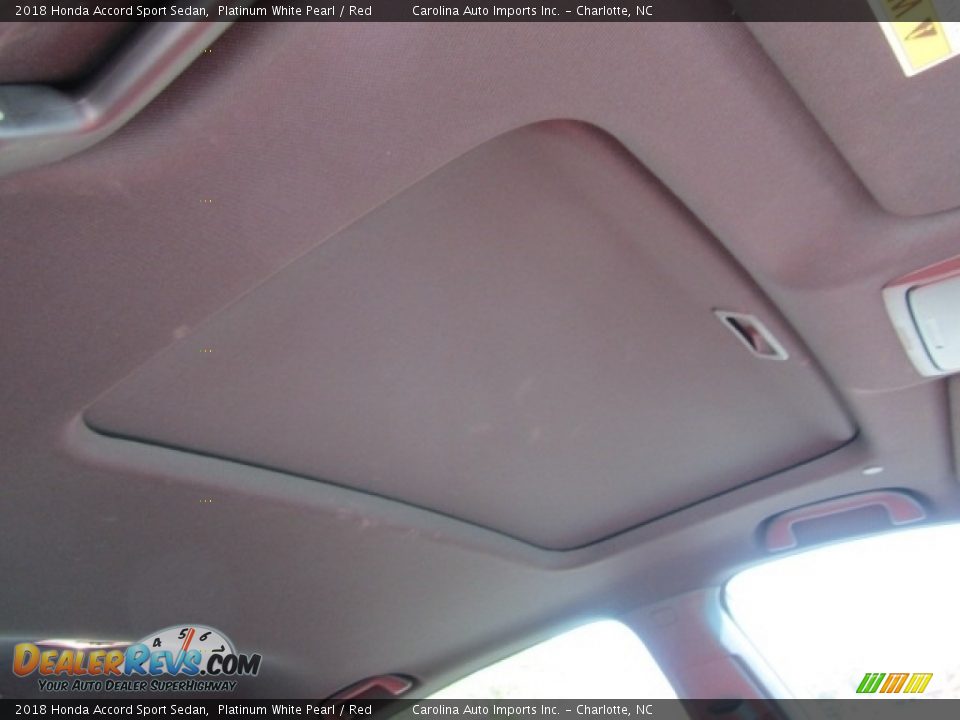 2018 Honda Accord Sport Sedan Platinum White Pearl / Red Photo #24