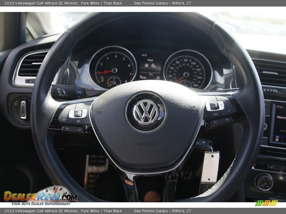 2019 Volkswagen Golf Alltrack SE 4Motion Pure White / Titan Black Photo #18