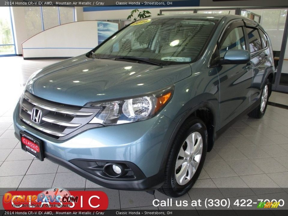 2014 Honda CR-V EX AWD Mountain Air Metallic / Gray Photo #1