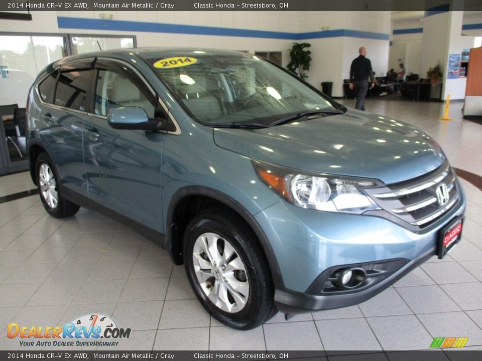 2014 Honda CR-V EX AWD Mountain Air Metallic / Gray Photo #3