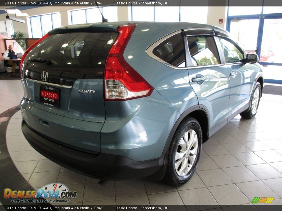 2014 Honda CR-V EX AWD Mountain Air Metallic / Gray Photo #7
