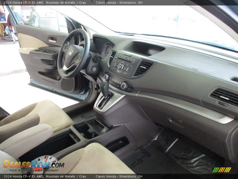 2014 Honda CR-V EX AWD Mountain Air Metallic / Gray Photo #15