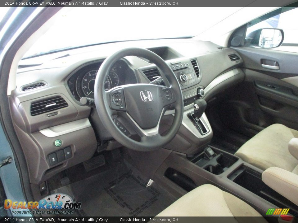 2014 Honda CR-V EX AWD Mountain Air Metallic / Gray Photo #27