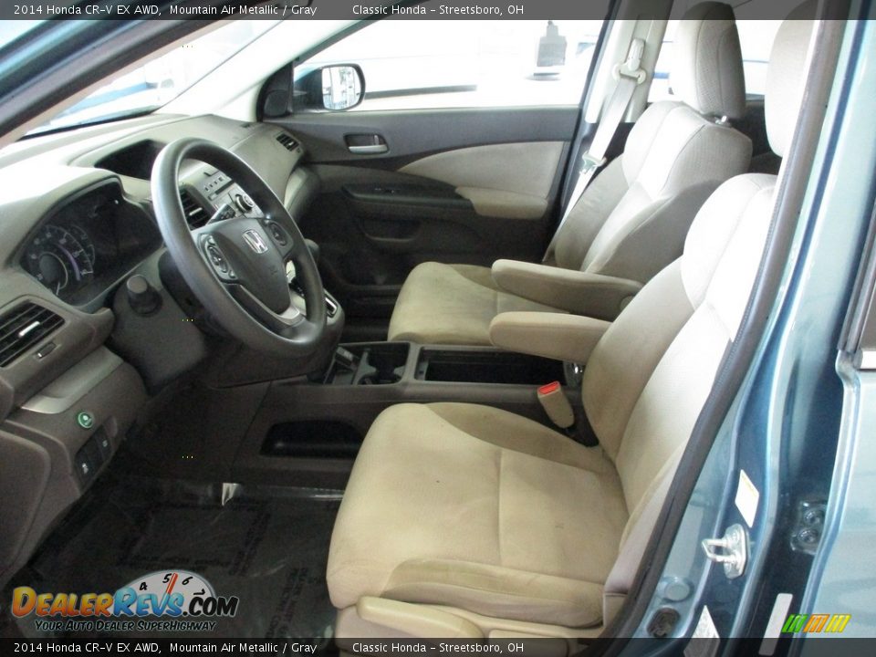 2014 Honda CR-V EX AWD Mountain Air Metallic / Gray Photo #28