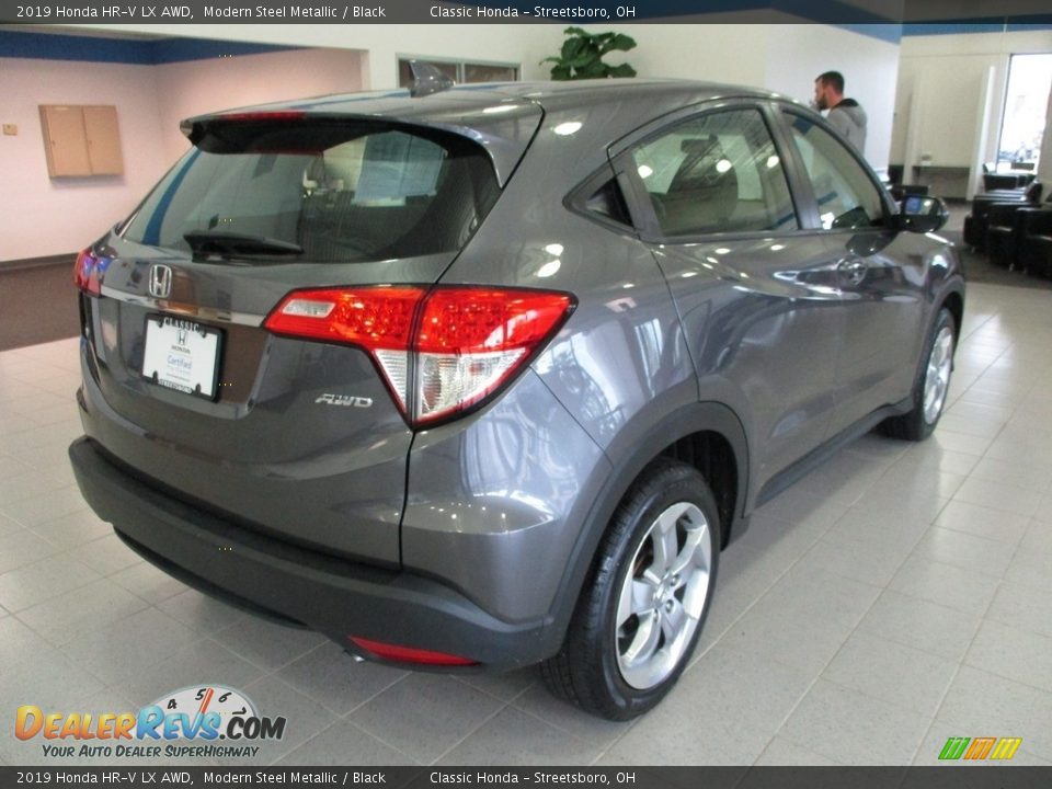 2019 Honda HR-V LX AWD Modern Steel Metallic / Black Photo #7