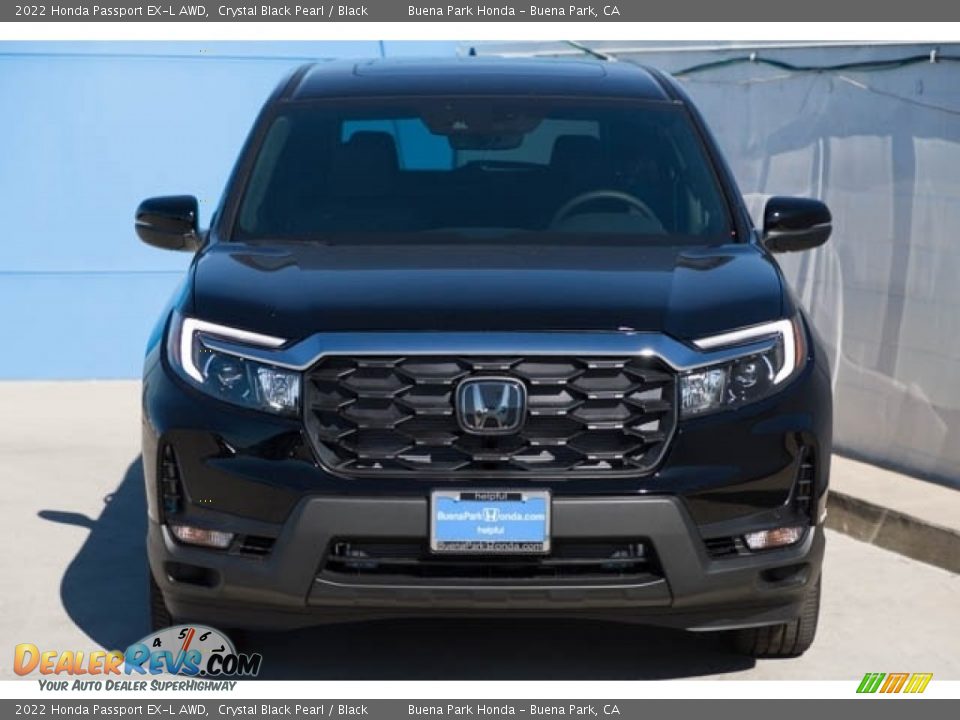 2022 Honda Passport EX-L AWD Crystal Black Pearl / Black Photo #3