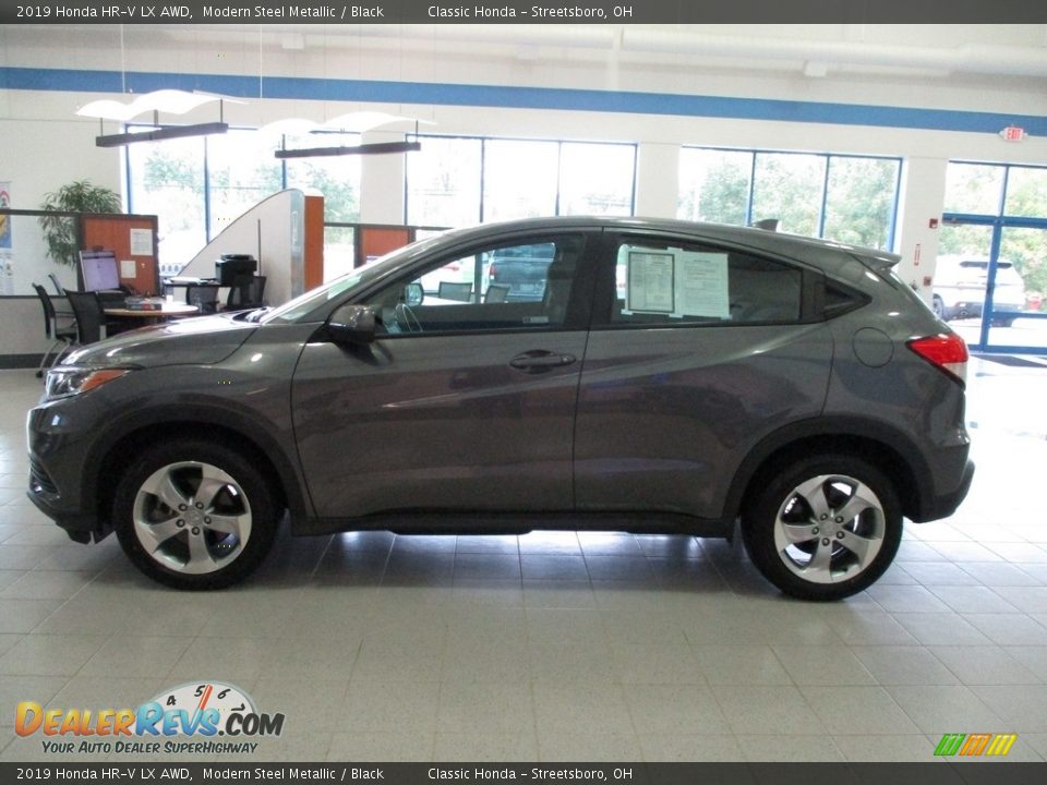 2019 Honda HR-V LX AWD Modern Steel Metallic / Black Photo #10