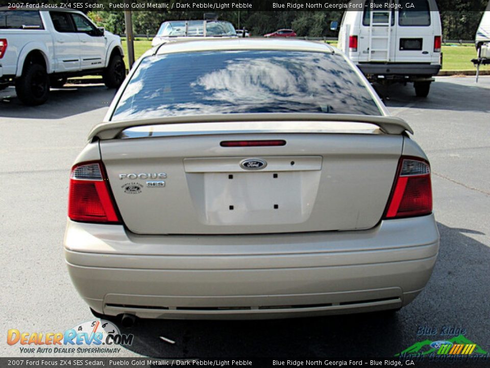 2007 Ford Focus ZX4 SES Sedan Pueblo Gold Metallic / Dark Pebble/Light Pebble Photo #4