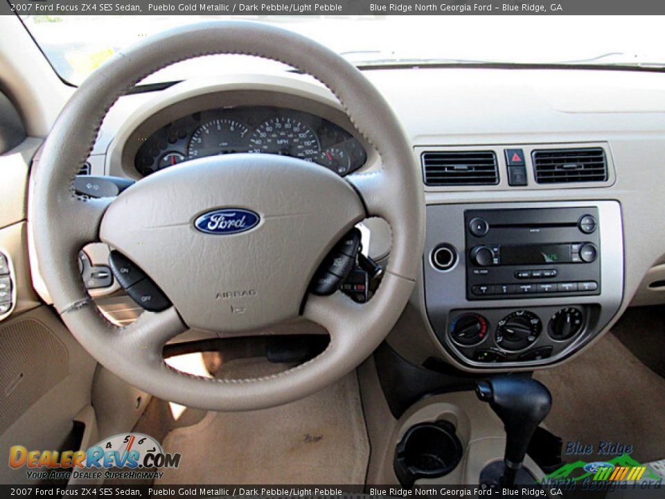 2007 Ford Focus ZX4 SES Sedan Pueblo Gold Metallic / Dark Pebble/Light Pebble Photo #13