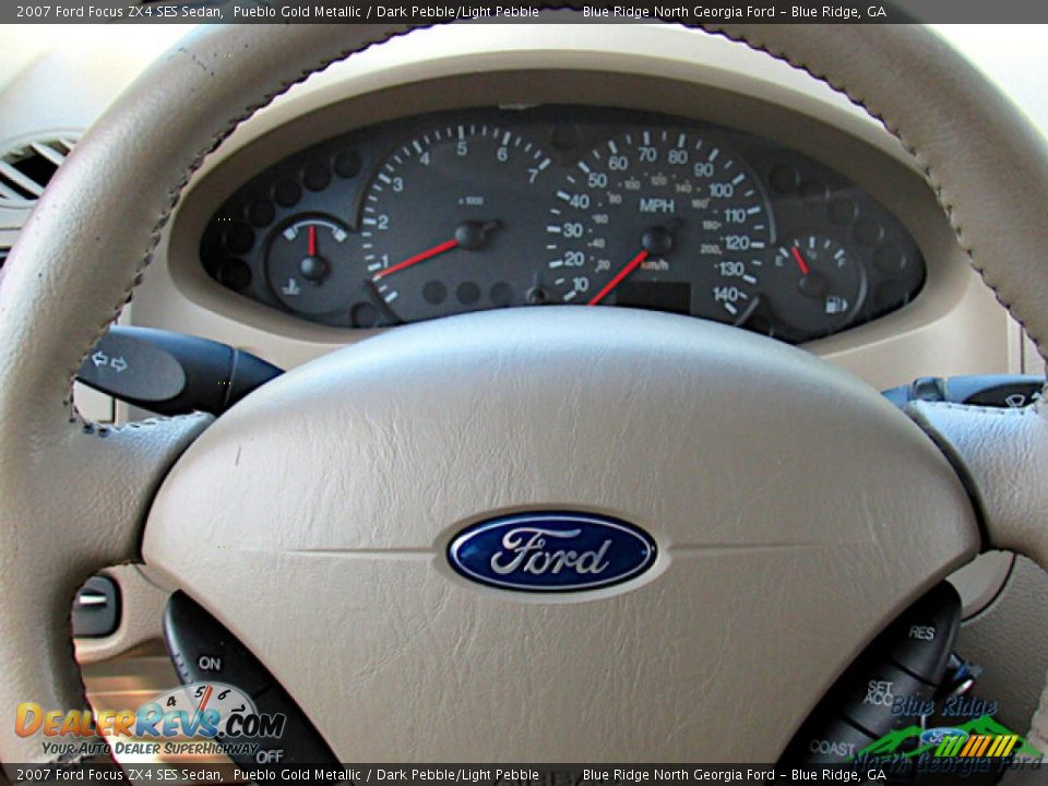 2007 Ford Focus ZX4 SES Sedan Pueblo Gold Metallic / Dark Pebble/Light Pebble Photo #15