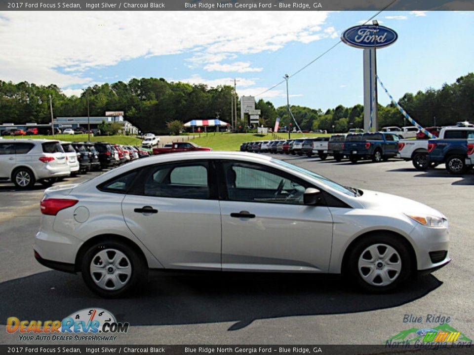 2017 Ford Focus S Sedan Ingot Silver / Charcoal Black Photo #6