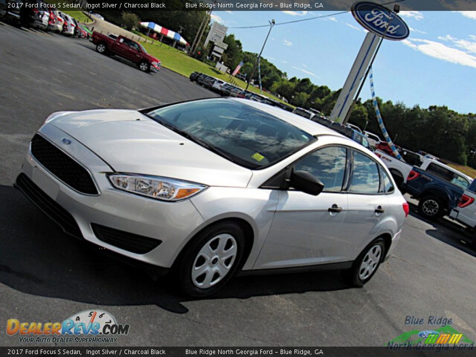 2017 Ford Focus S Sedan Ingot Silver / Charcoal Black Photo #22