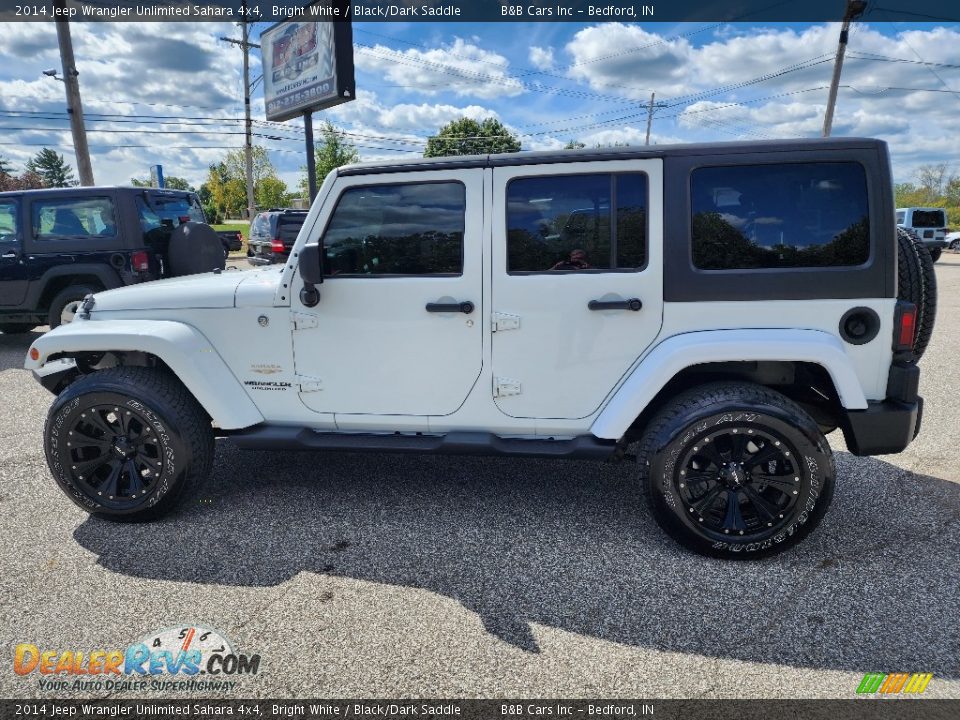 2014 Jeep Wrangler Unlimited Sahara 4x4 Bright White / Black/Dark Saddle Photo #1