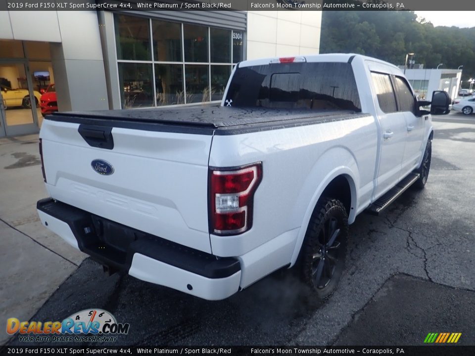 2019 Ford F150 XLT Sport SuperCrew 4x4 White Platinum / Sport Black/Red Photo #2